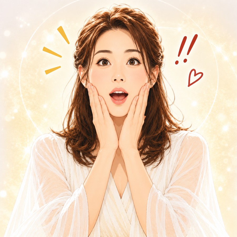 「食べていないのに、どうしてこんなに出るの？」と驚く女性